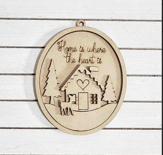 C252 Cabin Home Oval Ornament