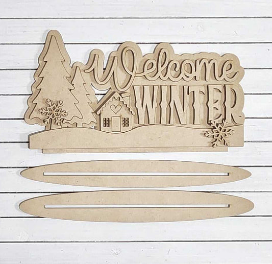 C230 Welcome Winter Word Sign