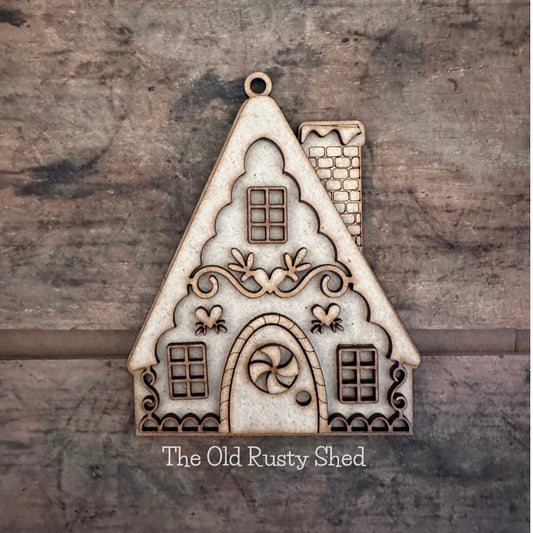 C245 Gingerbread House Ornament