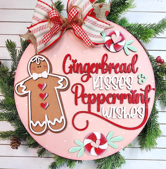 C248 Gingerbread Round Sign